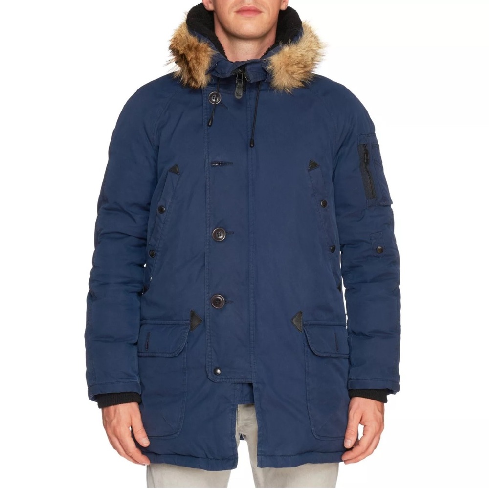SPIEWAK & Sons Golden Fleece Extreme Weather Parka Men 40 Reg Military Green Fur